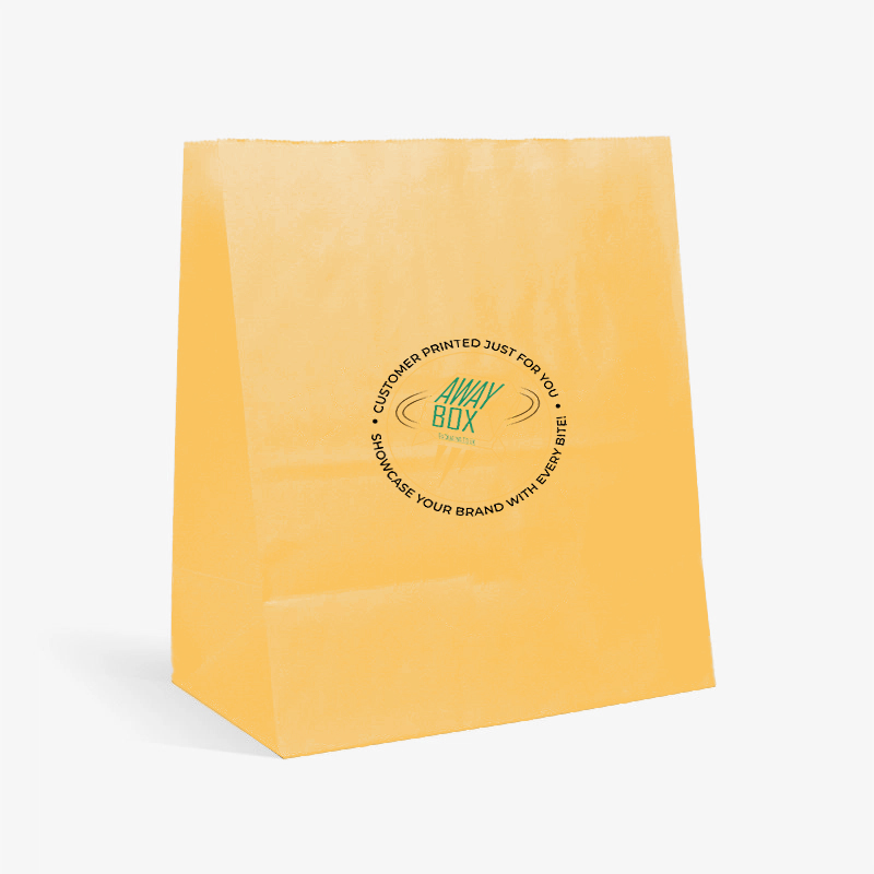 Block Bottom Paper Bags yellow1
